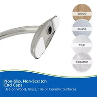 Kenney Twist & Fit No Tools Curved 57-72 IN Adjustable Tension Shower Curtain Rod