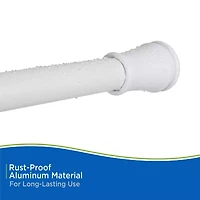 Kenney Twist & Fit No Tools Rust-Proof 42-72 IN Adjustable Tension Shower Curtain Rod
