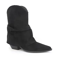 Yoki Womens Flat Heel Slouch Boots