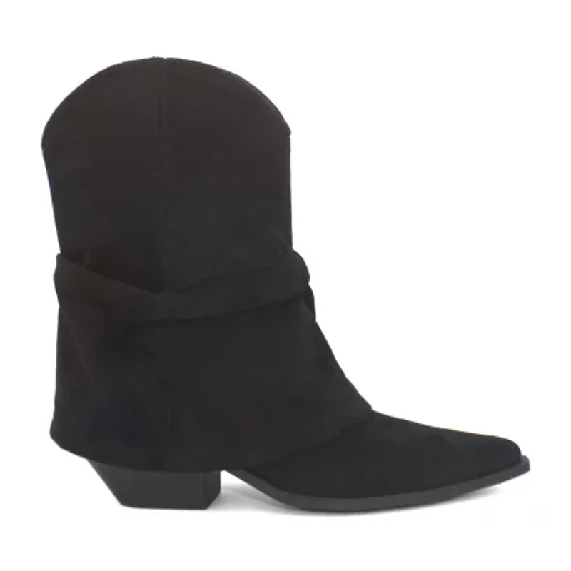 Yoki Womens Flat Heel Slouch Boots