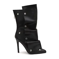 Yoki Womens Stiletto Heel Slouch Boots