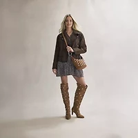 a.n.a Susan Genuine Suede Studded Crossbody Bag