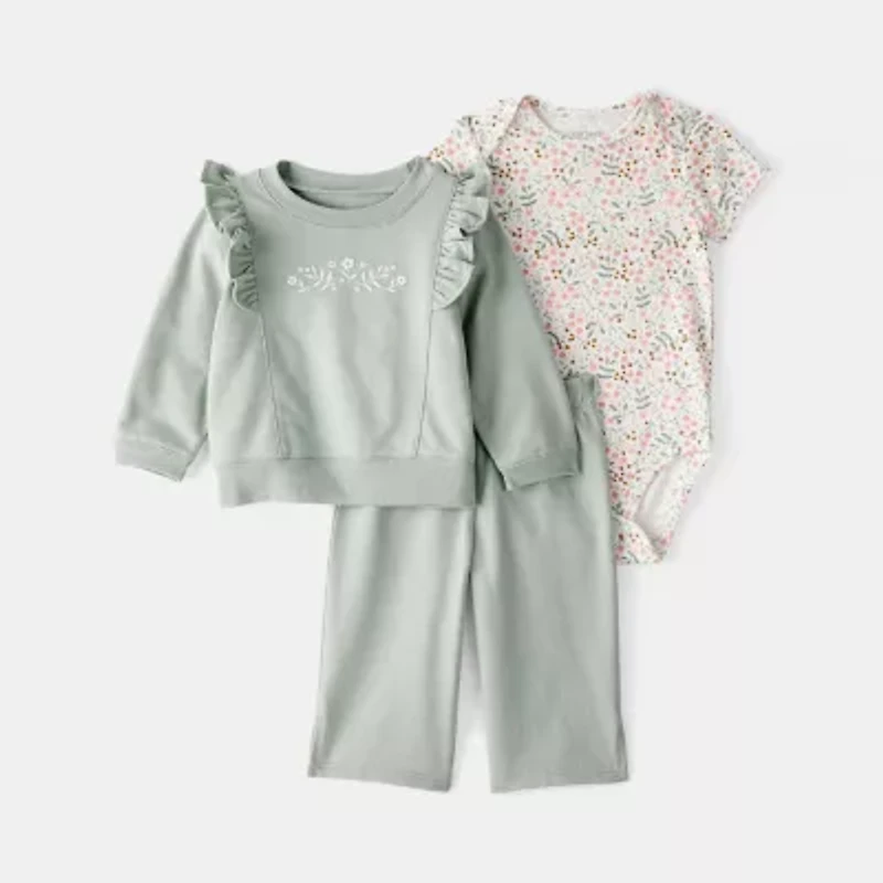 Carter's Baby Girls 3-pc. Pant Set