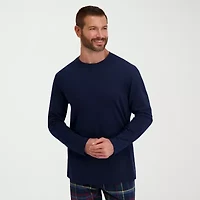 Hanes Mens Flannel Crew Neck Long Sleeve 2-pc. Pajama Pants