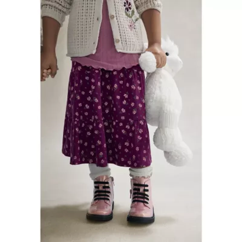 Thereabouts Toddler Girls Lil Reese Flat Heel Combat Boots