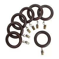 Lumi Home Furnishings Wood 7-pc. Curtain Rings