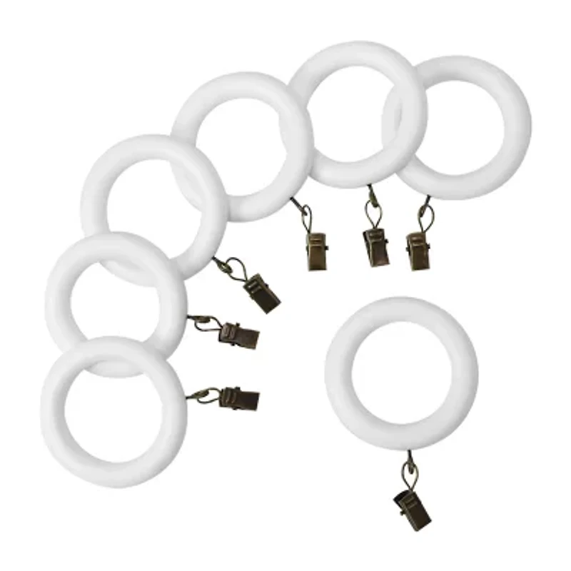 Lumi Home Furnishings Wood 7-pc. Curtain Rings