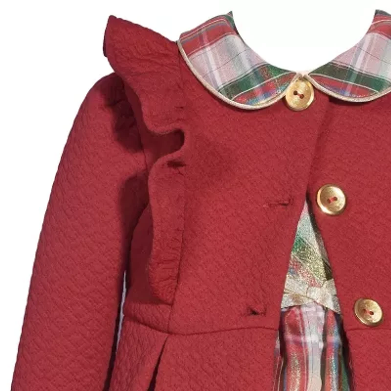 Bonnie Jean Little & Big Kid Girls Plaid Dress Set