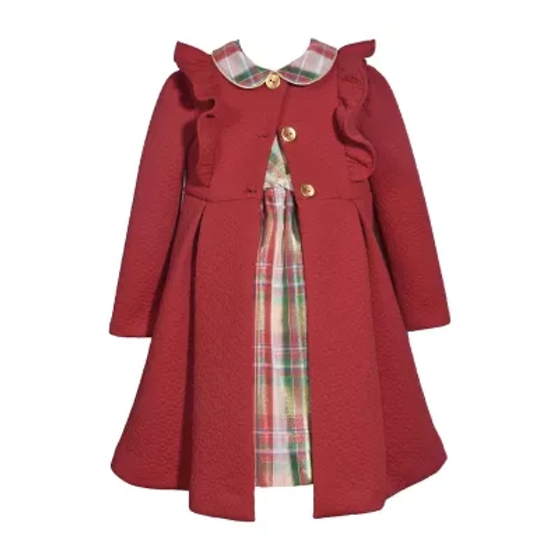 Bonnie Jean Little & Big Kid Girls Plaid Dress Set