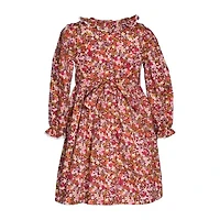 Bonnie Jean Little Girls Long Sleeve Puffed A-Line Dress
