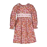 Bonnie Jean Little Girls Long Sleeve Puffed A-Line Dress