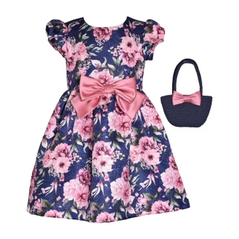 Bonnie Jean Little & Big Kid Girls Short Sleeve Puffed A-Line Dress