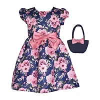 Bonnie Jean Little & Big Kid Girls Short Sleeve Puffed A-Line Dress