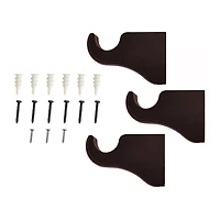 Lumi Home Furnishings Wood 3-pc. Curtain Rod Brackets