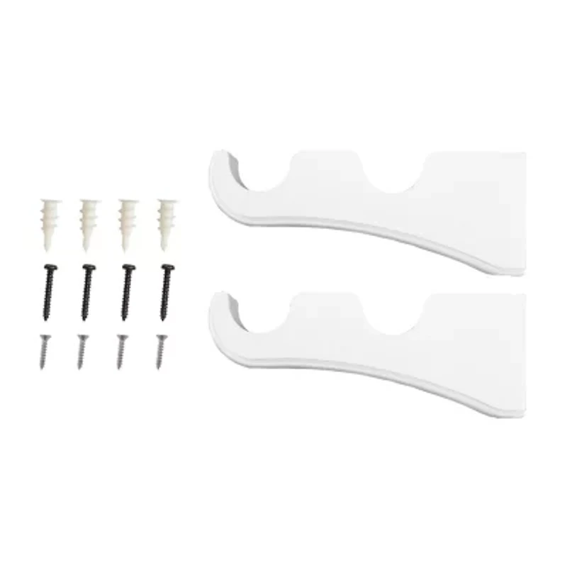 Lumi Home Furnishings Wood Double 2-pc. Curtain Rod Brackets