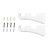 Lumi Home Furnishings Wood Double 2-pc. Curtain Rod Brackets