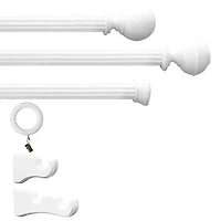 Lumi Home Furnishings Wood 1 3/8 Curtain Rod
