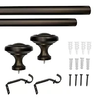 Lumi Home Furnishings Knob 1 Curtain Rod