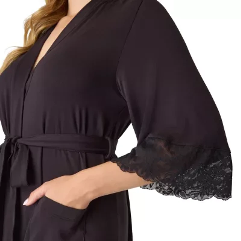 Bali® Breathe Womens Sleepwear Robe with Pockets, Soft Stretch Lace DFD143