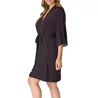 Bali® Breathe Womens Sleepwear Robe with Pockets, Soft Stretch Lace DFD143