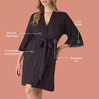 Bali® Breathe Womens Sleepwear Robe with Pockets, Soft Stretch Lace DFD143