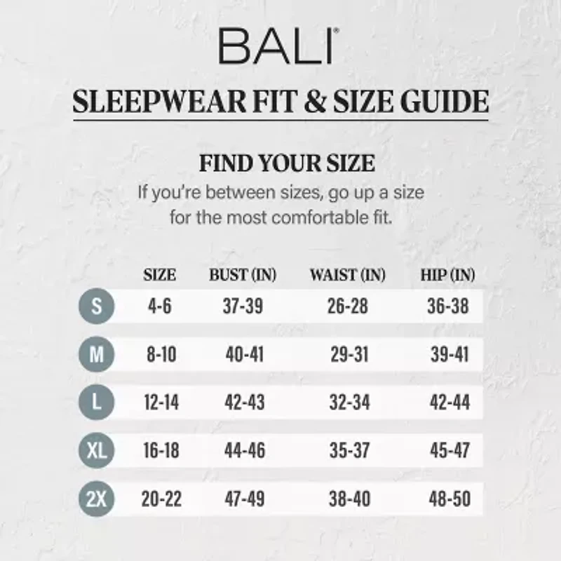 Bali Womens Satin Scoop Neck Chemise