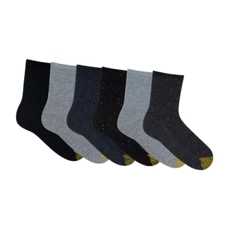 Gold Toe Lifestyle Casuals Womens 6 Pair Crew Socks