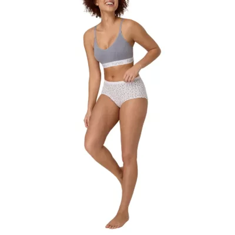 Hanes Ultimate™ Cool Comfort™ Cotton Ultra Soft Womens Average + Full Figure Cooling 7 Pack Brief Panty 40h7cc