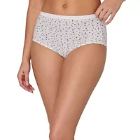 Hanes Ultimate™ Cool Comfort™ Cotton Ultra Soft Womens Average + Full Figure Cooling 7 Pack Brief Panty 40h7cc
