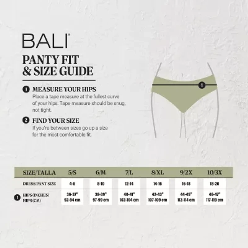Bali® Cotton Essentials Hipster Underwear DFLEHP