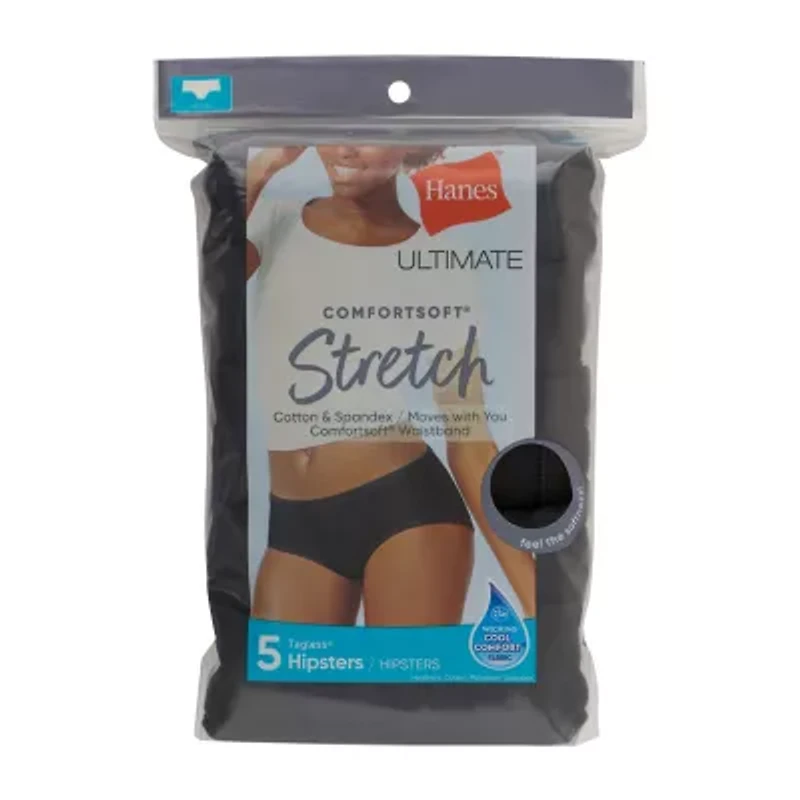 Hanes Ultimate® ComfortSoft Stretch 5-Pack Hipster Underwear 41W5CS