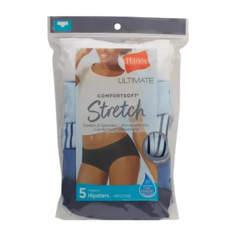 Hanes Ultimate® ComfortSoft Stretch 5-Pack Hipster Underwear 41W5CS