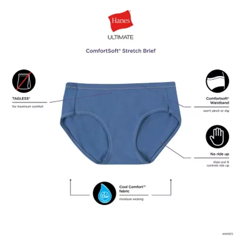Hanes Ultimate® ComfortSoft Stretch 5-Pack Hipster Underwear 41W5CS