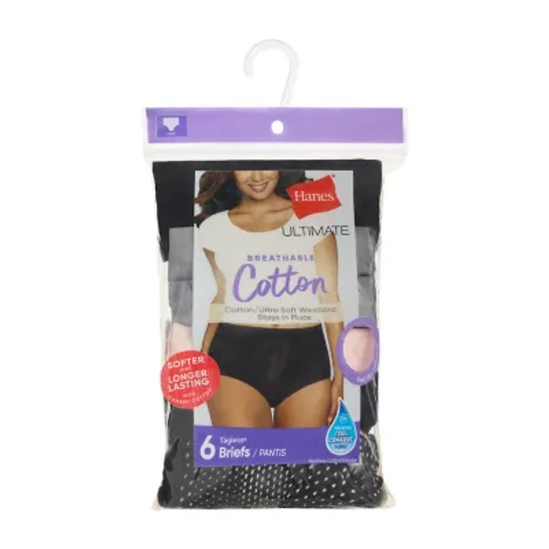 Hanes Ultimate® 6-Pack Breathable Cotton Brief Underwear 40H6CC