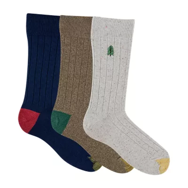 Gold Toe Hampton Mens 3 Pair Crew Socks