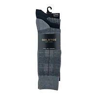 Gold Toe Saville Tweed Mens 3 Pair Crew Socks