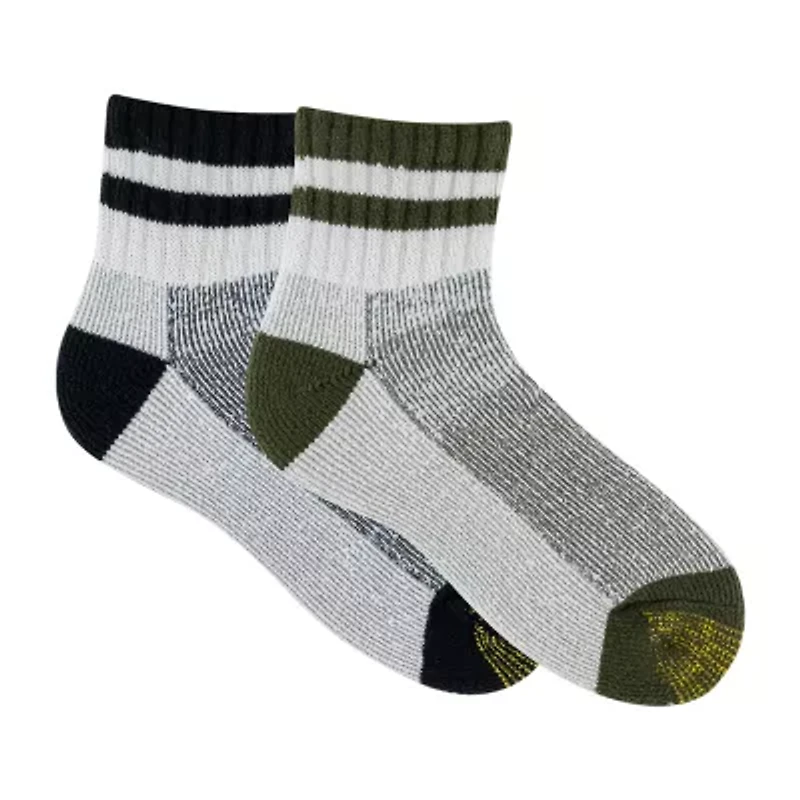 Gold Toe Retro Lounge Mens Multi-Pack 2 Pair Quarter Ankle Socks