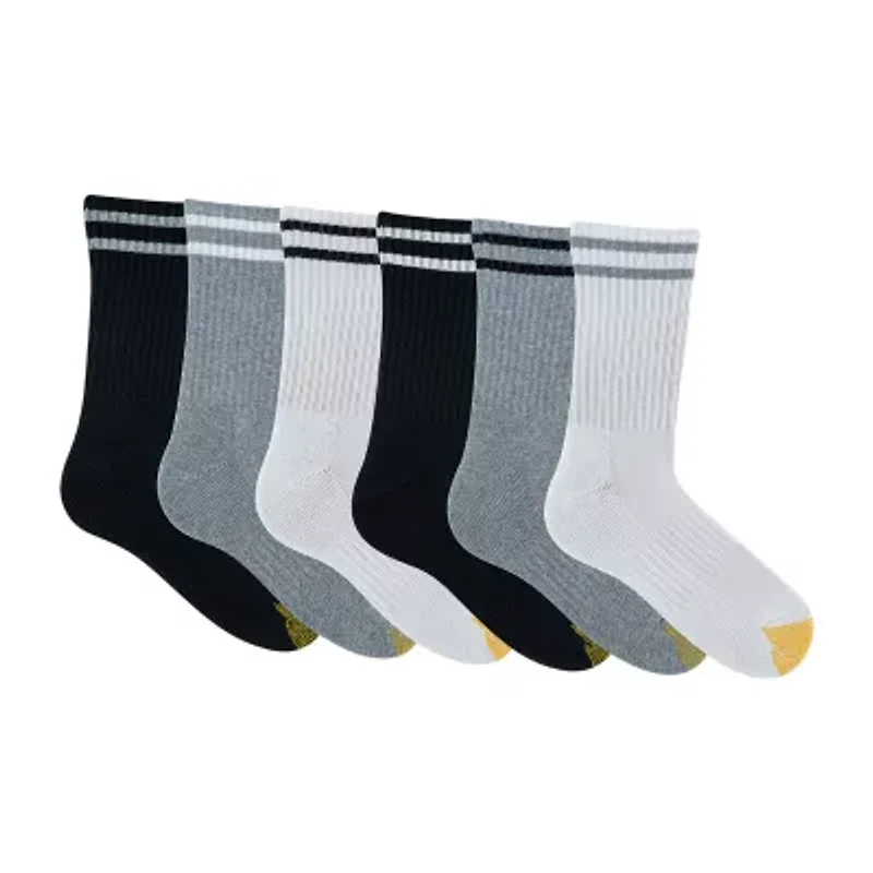 Gold Toe Kensington Short Mens 6 Pair Crew Socks