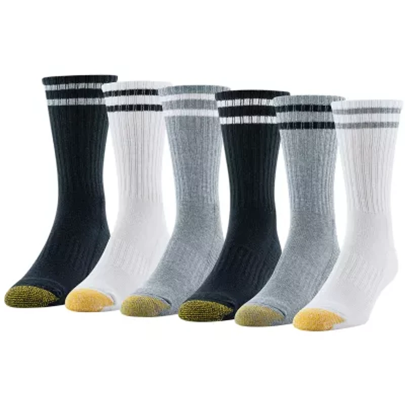 Gold Toe Kensington Short Mens 6 Pair Crew Socks