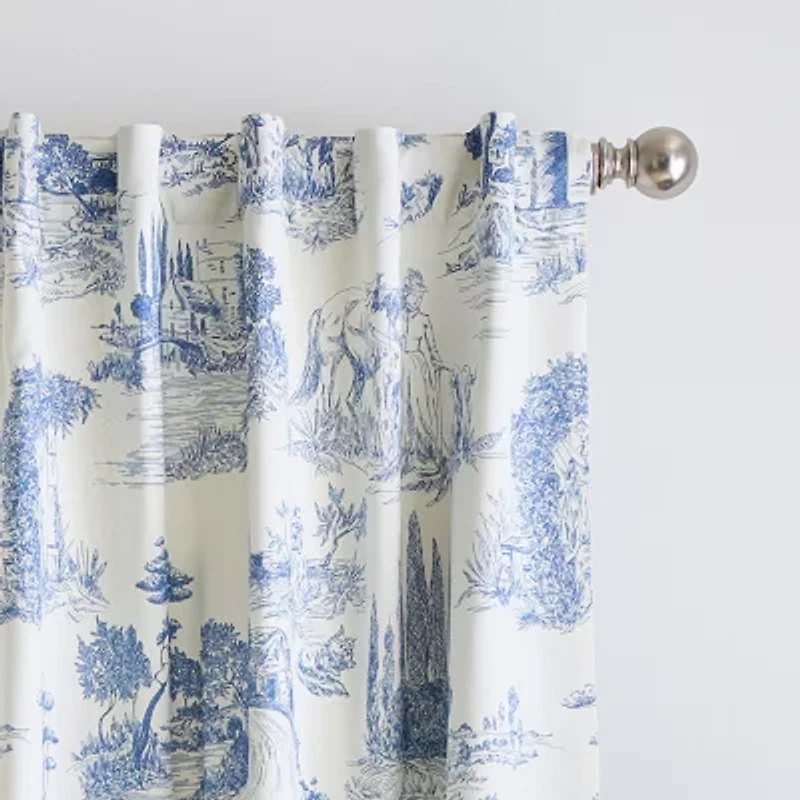 Martha Stewart Village Back Tab Blackout Set of 2 Curtain Panel