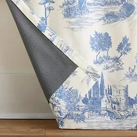 Martha Stewart Village Back Tab Blackout Set of 2 Curtain Panel