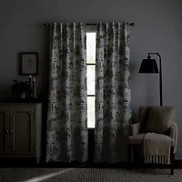 Martha Stewart Village Back Tab Blackout Set of 2 Curtain Panel
