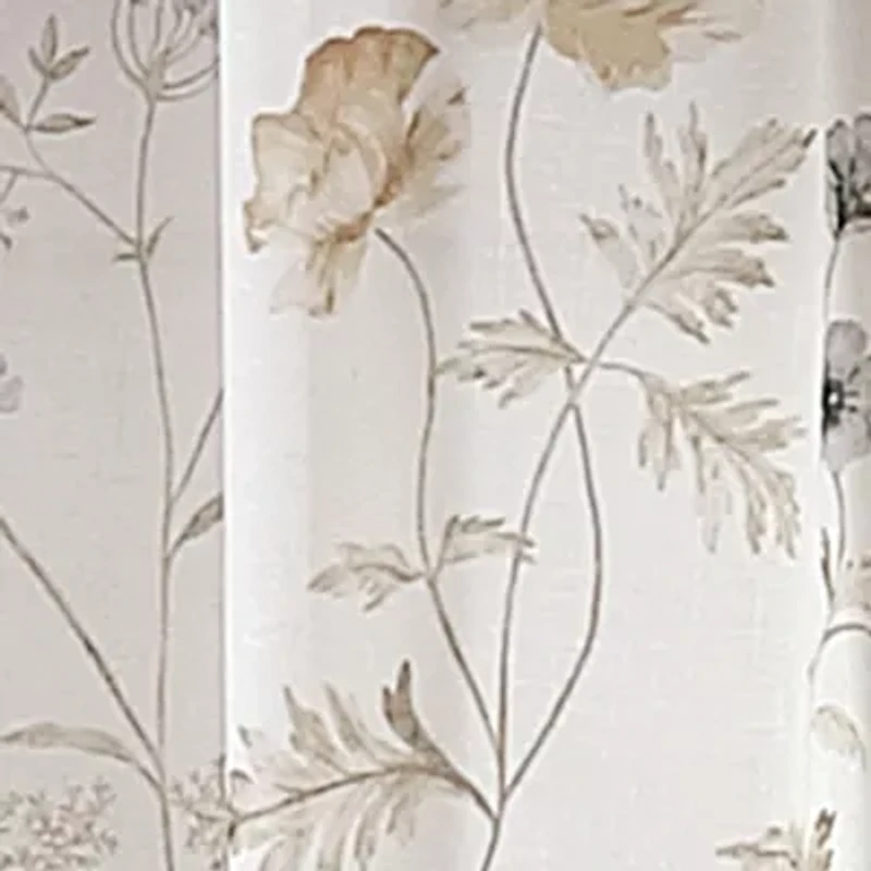 Martha Stewart Garden Print Semi-Sheer Set of 2 Curtain Panel