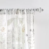 Martha Stewart Garden Print Semi-Sheer Set of 2 Curtain Panel