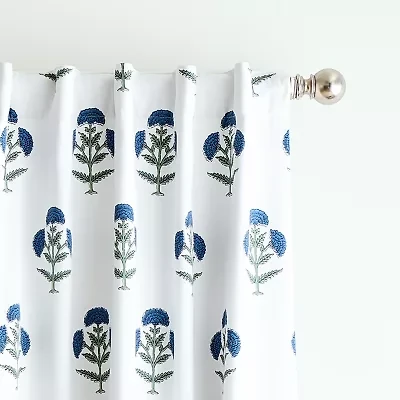 Martha Stewart Ayana Back Tab Blackout Set of 2 Curtain Panel