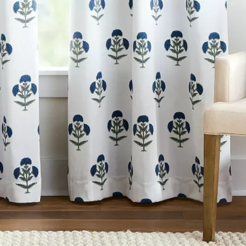 Martha Stewart Ayana Back Tab Blackout Set of 2 Curtain Panel