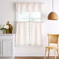 Peri Home Bahia 3-pc. Rod Pocket Kitchen Curtains & Drapes Window Set