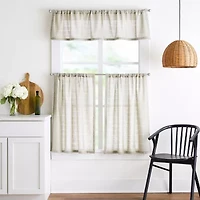 Martha Stewart Ava 3-pc. Rod Pocket Kitchen Curtains & Drapes Window Set