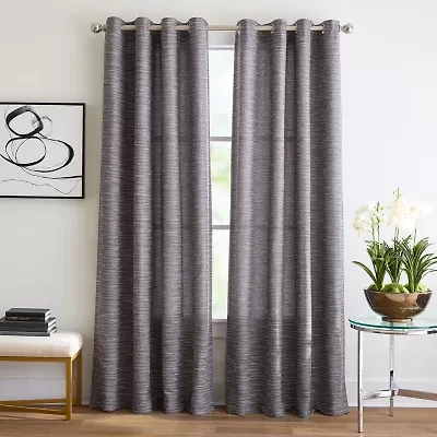 Martha Stewart Dayton Grommet Top Light-Filtering Set of 2 Curtain Panel