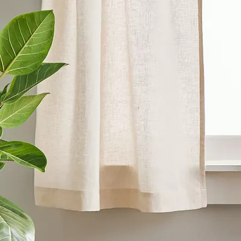 CHF 100% Linen 2-pc. Rod Pocket Window Tier